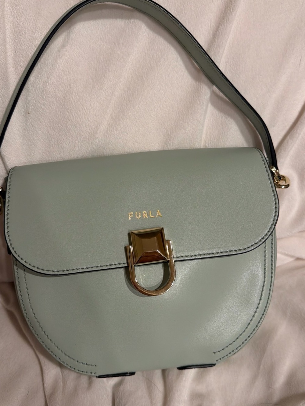 Furla Circe Bag in Sage Green Leather Crossbody/Shoulder